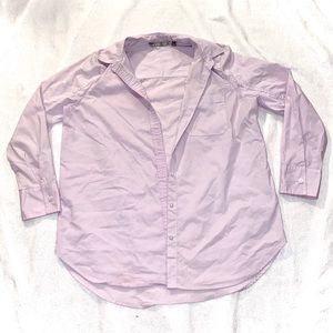 Athleta Oversized Button-Up in Baby Lilac